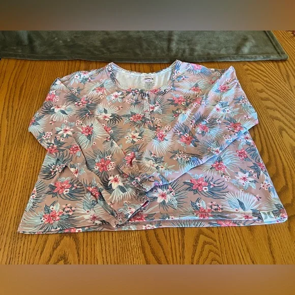 Hurley 2-Piece Hydrangeas Palms XL Pajamas - Picture 5 of 9